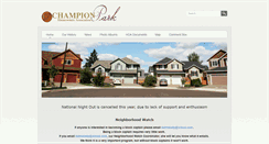 Desktop Screenshot of championpark.org